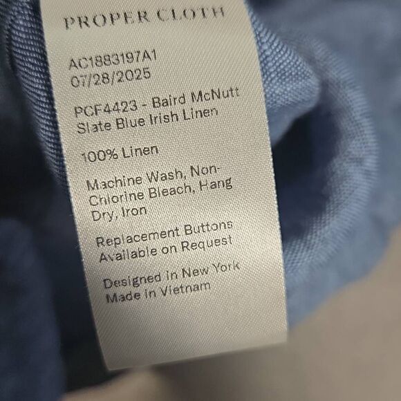 Proper cloth Linen Shirt Long Sleve 3XL Pockets - Picture 11 of 12